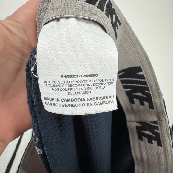 Nike Men's Navy Blue Dri Fit Track Pants Bottom Leg Zipper - Picture 11 of 16